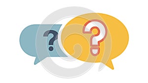 Question Mark Speech Bubbles Vector, vector design Generative AI