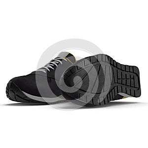 Pair of sport trainers on white. 3D illustration
