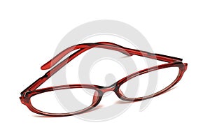 A pair of square type ladies eyeglasses