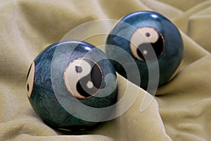 A pair of stress balls