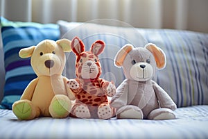 pair of stuffed animals near identical toys