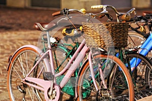 Un paio da elegante strade biciclette la città 