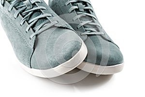 Pair of suede man`s shoes