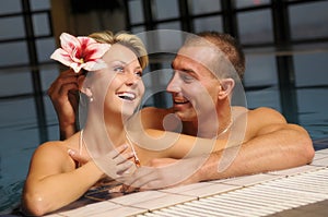 The pair in swimming pool