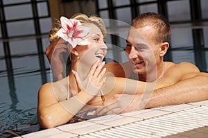 The pair in swimming pool