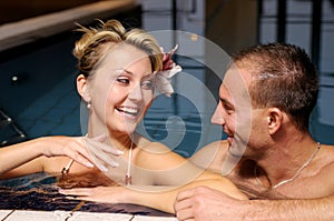 The pair in swimming pool