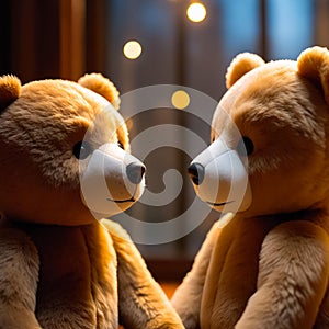 Pair of teddy bears. Generative AI
