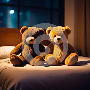 Pair of teddy bears. Generative AI