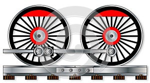 Pair Of Train Wheels photo