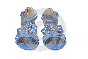 Pair of trendy summer female sandals