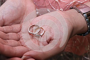 A pair of twin rings for a wedding