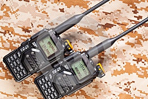 Pair of VHF UHF two-way radios