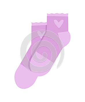 Pair of violet socks