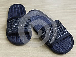 Pair of weaved slipper