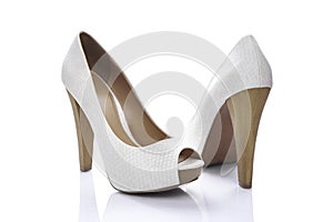 Pair white heel