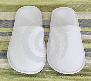 Pair of White hotel / home/ spa / wellness slippers