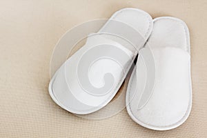 Pair of White hotel / home/ spa / wellness slippers