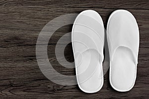 Pair of white hotel / home/ spa / wellness slippers