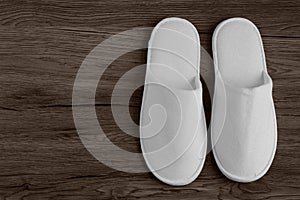 Pair of white hotel / home/ spa / wellness slippers