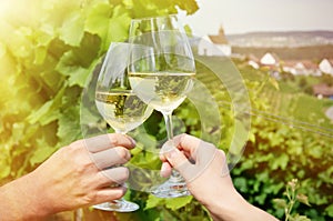 Pair of wineglasses photo