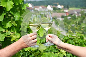 Pair of wineglasses photo