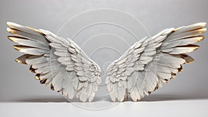 Pair of wings isolated on white