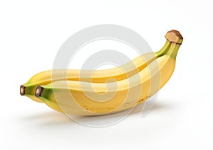 Pair Of Yellow Bananas Isolated On White Background
