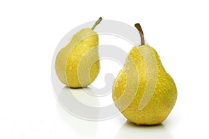 A pair of yellow pears