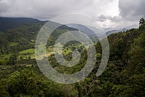 Paisaje del eje cafetero en Salento, colombia. photo