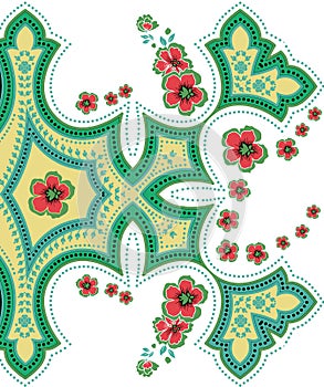 Paisley artwork digital paisley ornament floral design ikat etheric border digital art work border artwork