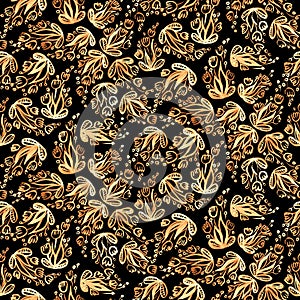 Paisley in black and gold