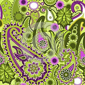 Paisley colorful background.