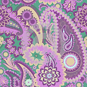 Paisley Colorful Background.