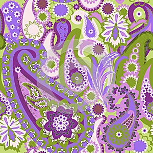 Paisley Colorful Background.