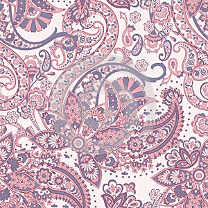 Paisley damask background. Vector vintage pattern