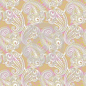 Paisley seamless lace pattern
