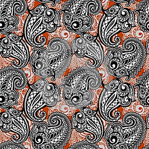 Paisley seamless lace pattern