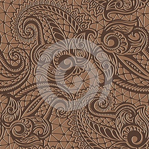 Paisley seamless lace pattern