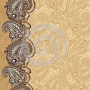Paisley seamless lace pattern