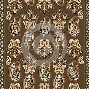 Paisley seamless pattern. Vector Damas background. photo