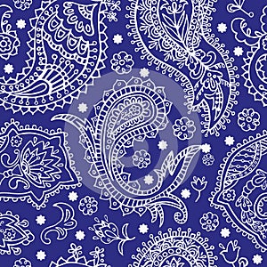 Paisley seamless pattern. Abstract indian background photo