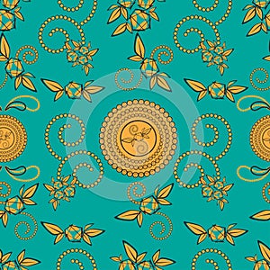 Paisley seamless pattern background