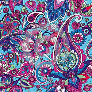 Paisley. Seamless pattern based on traditional oriental patterns