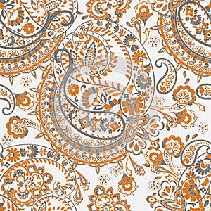 Paisley seamless pattern. damask vector background