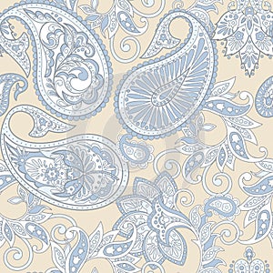Paisley seamless pattern. floral vector background.