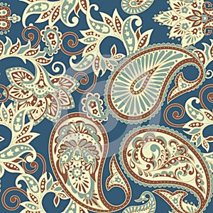 Paisley seamless pattern. floral vector background.