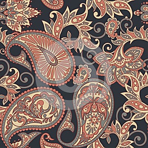 Paisley seamless pattern. floral vector background