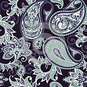 Paisley seamless pattern. floral vector background.