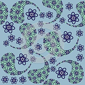 Paisley seamless pattern and seamless pattern in s