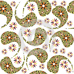 Paisley seamless pattern and seamless pattern in s